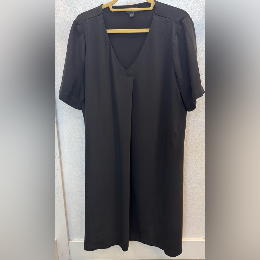 J. Jill Black Short Sleeve T-Shirt Dress